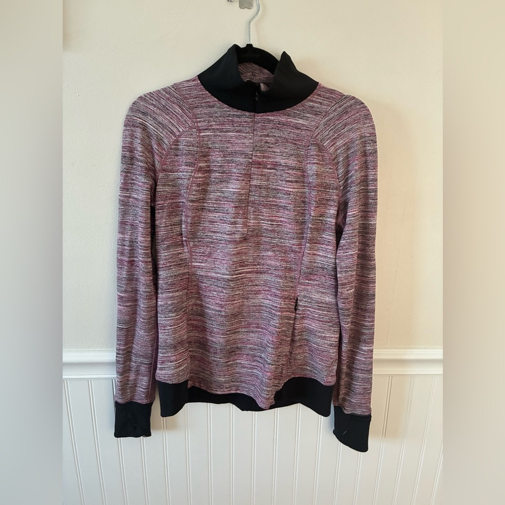 Lululemon Runderful Half Zip Top Womens 10 Space Camo Berry Rumble pullover - Picture 8 of 12